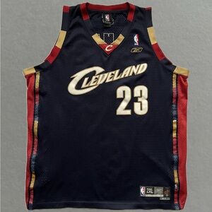 Vintage Lebron James Cleveland Cavaliers Reebok Sewn Swingman Jersey. Size 2XL.